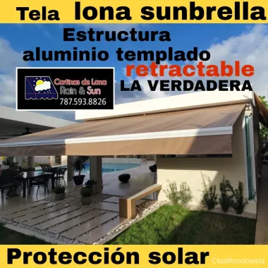 Cortinas de lona Rain & sun 787-593-8826 Levittown 