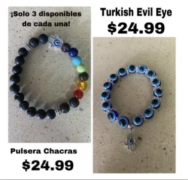 Pulseras Chakras & Evil Eye contra Mal de Ojo