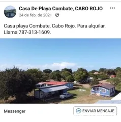 SE ALQUILA CASA PLAYA COMBATE