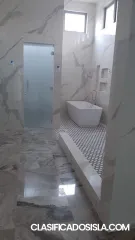 REMODELACIÓN DE BAÑOS MÁRMOL LOSAS