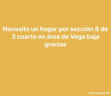 Sección 8 3 cuarto vega baja 