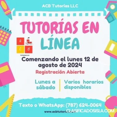 Tutorías en Línea (Inglés y Math)