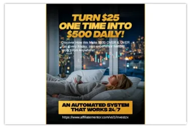 Turn $25.00 One Time In $500 DAILY