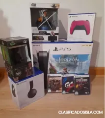 Paquete Sony PlayStation 5 con 2 controles (PS5), 4 juegos